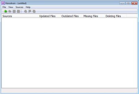 Horodruin folder synchronization software default window