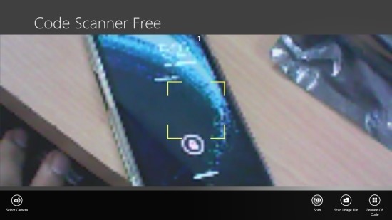 How to use Code Scanner app for Windows 8