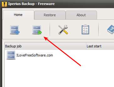 Iperius Backup Freeware running backup