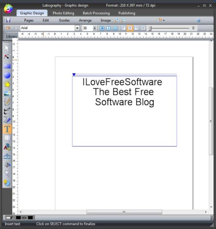 Labography free graphics editor default window