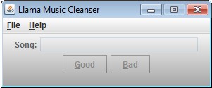 Llama Music Converter default window