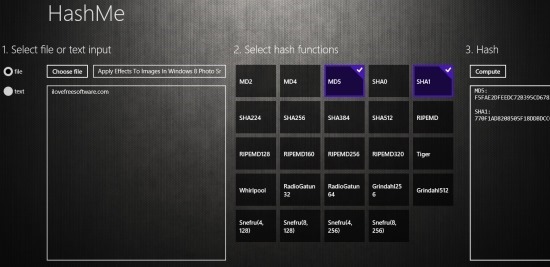 MD5 Generator App For Windows 8 HashMe