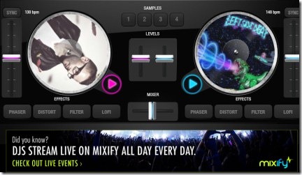 Mixify Turntables 01 online dj