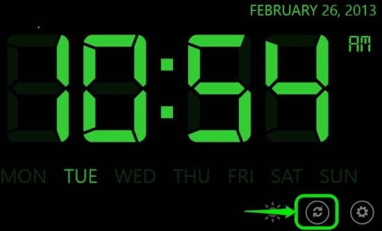 Music Alarm Clock For Windows 8 color chnage
