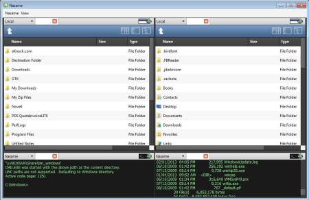 Nasame free file manager default window