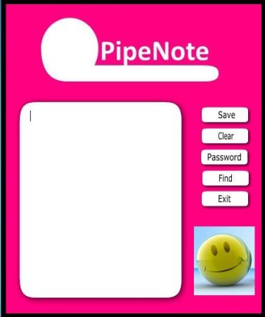 PipeNote free note taking software default window