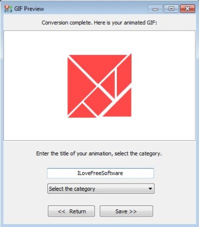 SWF To GIF Animator convert preview save