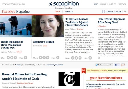 Scoopion news aggregation default window