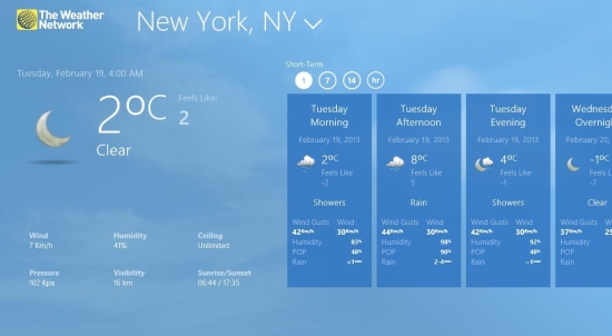 The Weather Network App Windows 8