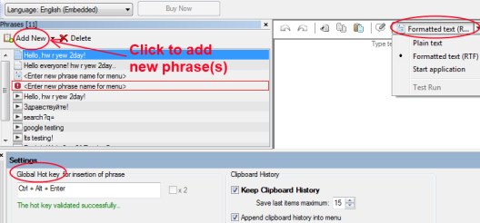 TwinkiePaste Software For Windows To Paste Text Phrases Into Applications
