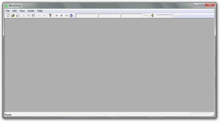 WaveShop free audio editor default window