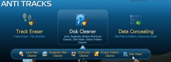 anti tracks disk cleaning utilities