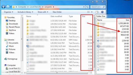 folder size 2.6 windows 7