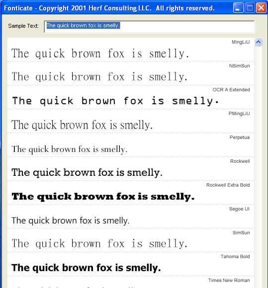 fonticate to preview fonts interface