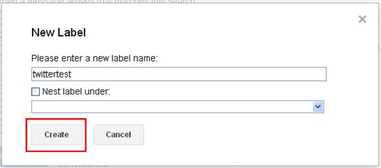 google create label