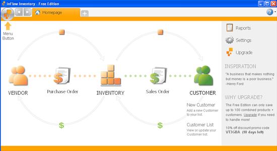 inflow inventory free business inventory software interface