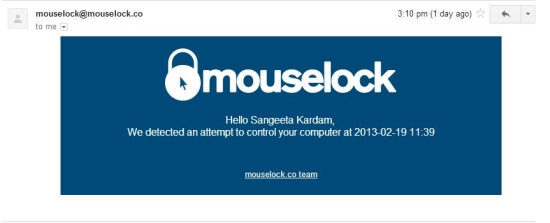 mouselock - mail