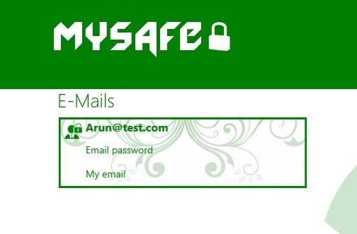 mysafe interface