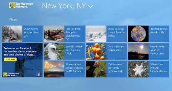 news in weather network app for windows 8