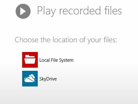 play recorded audio in windows 8