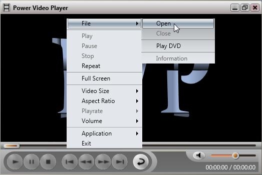 power video player open file