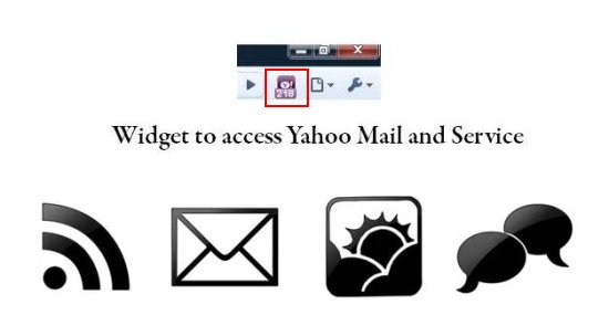 yahoo mail widget interface