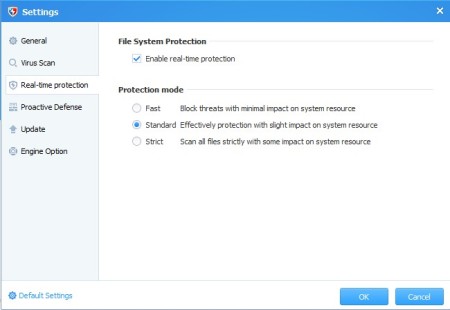 Baidu Antivirus settings