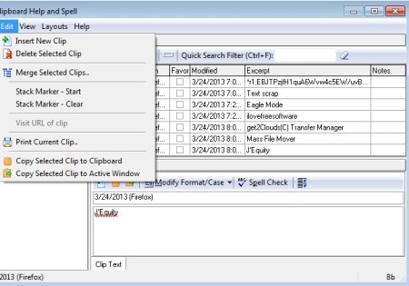 Clipboard Help+Spell managing clipboard