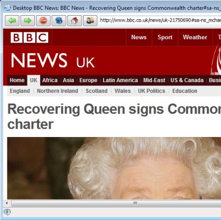 Desktop BBC News browser preview