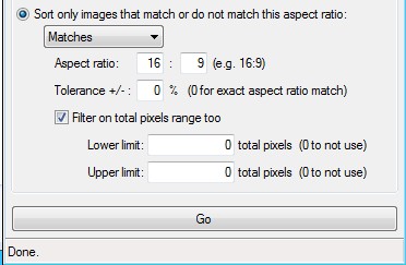 Dimensions 2 Folders aspect ratio sorting