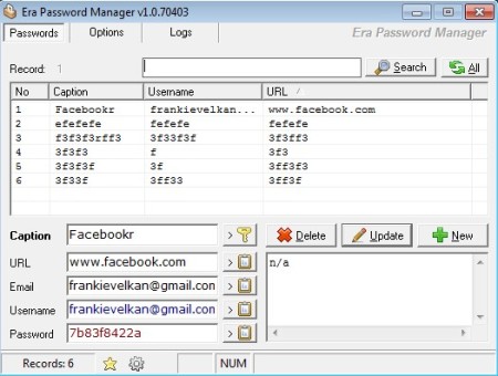 Era Password Manager password added