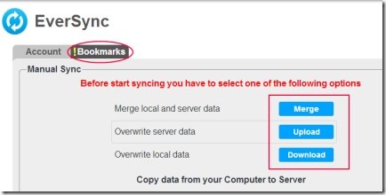 EverSync 03 sync bookmarks