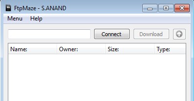 FtpMaze simple menu