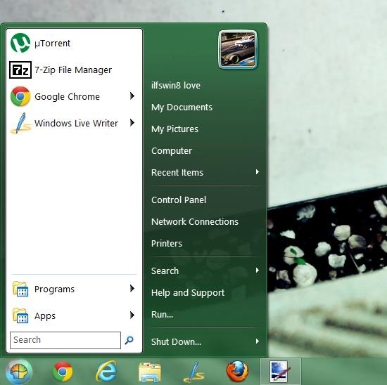 How To Get The Window 7 Start Menu On Windows 8