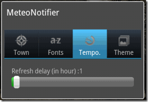 MeteoNotifier Refresh Frequency