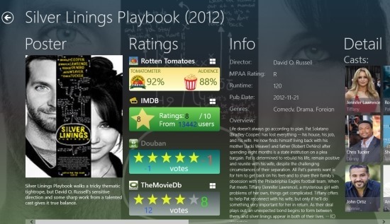 MovieRatings For Windows 8 information