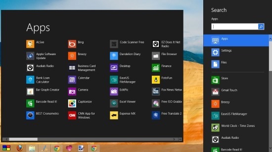 Open Start Screen On the Desktop Start Charming For Windows 8