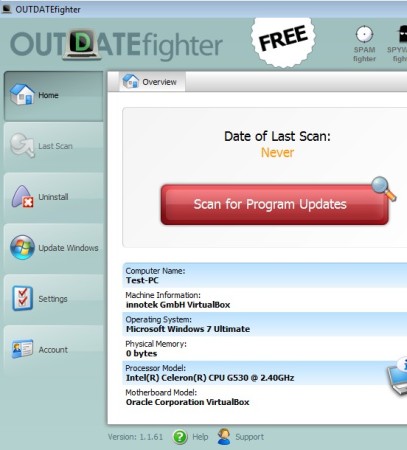 Outdate Fighter default window