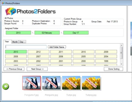Photos2Folders setting up
