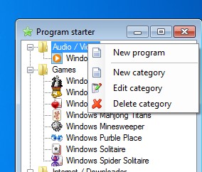 Program Starter right click