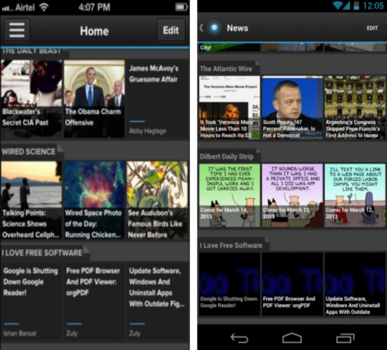 Pulse News android and ios app