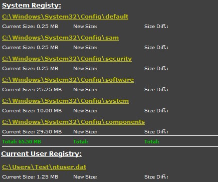 Registry Compressor before