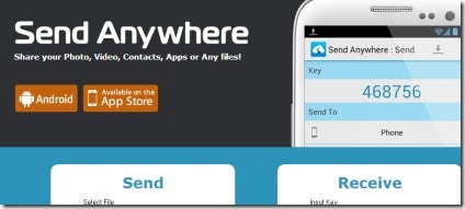 Send Anywhere 01 online file sharing