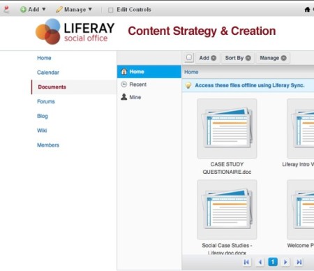 Social Office document management