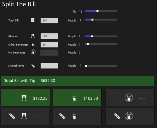 Split The Bill App Windows 8