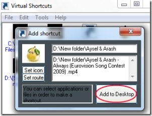 Virtual Shortcuts 03 create shortcuts