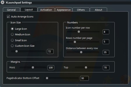 XLaunchpad settings