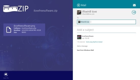 Zip Archiver For Windows 8 sharing files