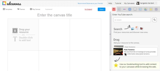 edcanvas interface