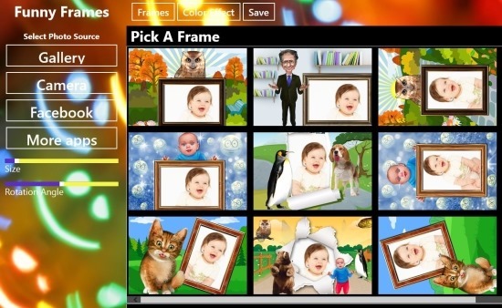 frames in funny frame for windows 8